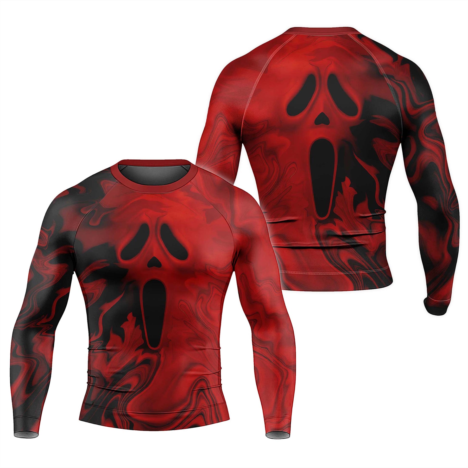 Red Ghostface Rash Guard