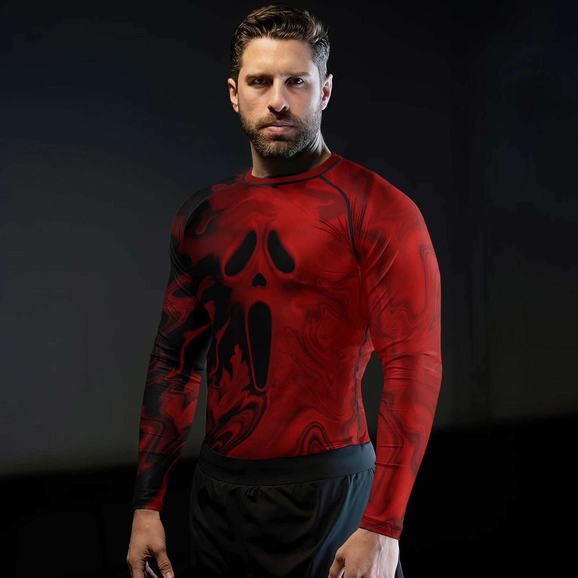 Red Ghostface Rash Guard