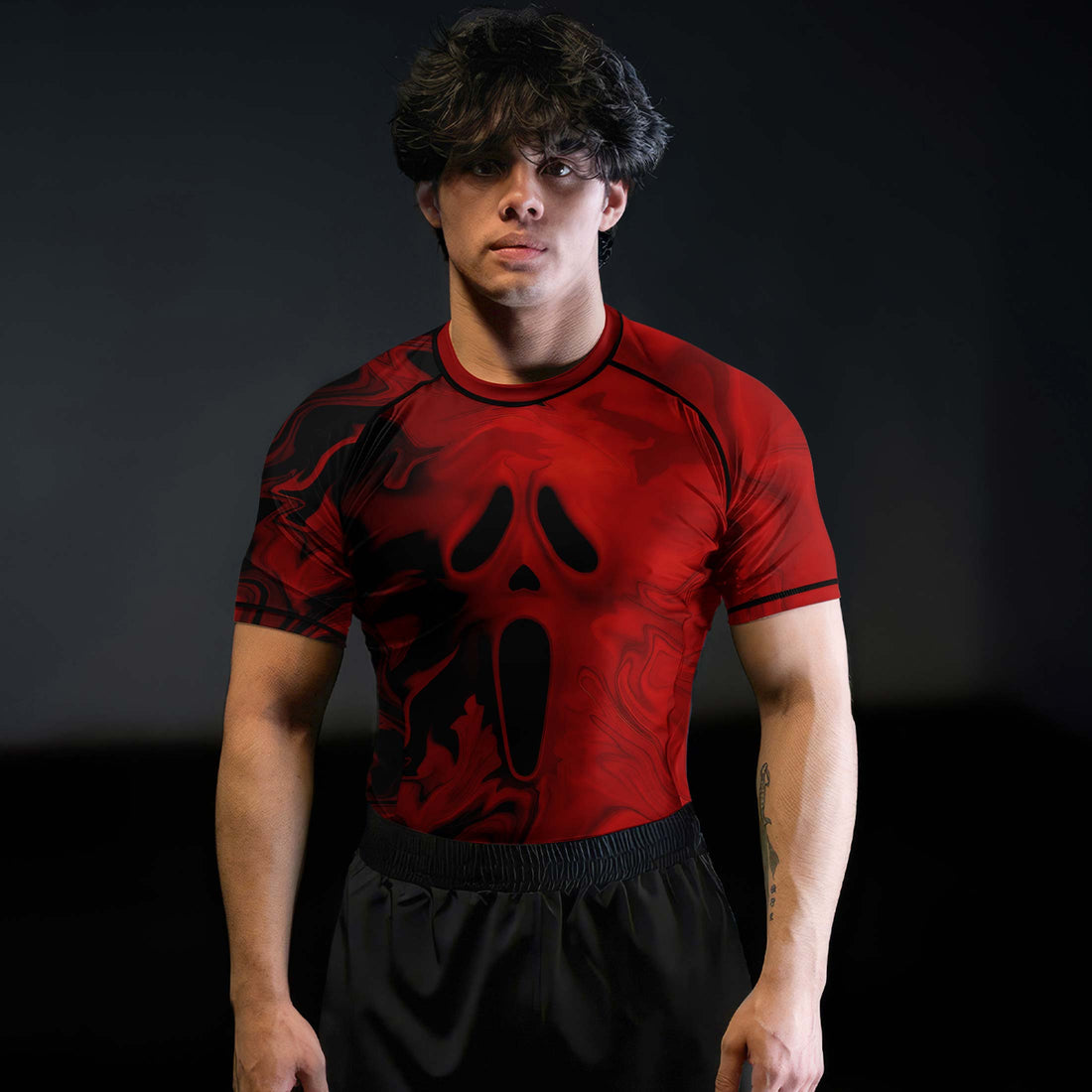 Red Ghostface Rash Guard