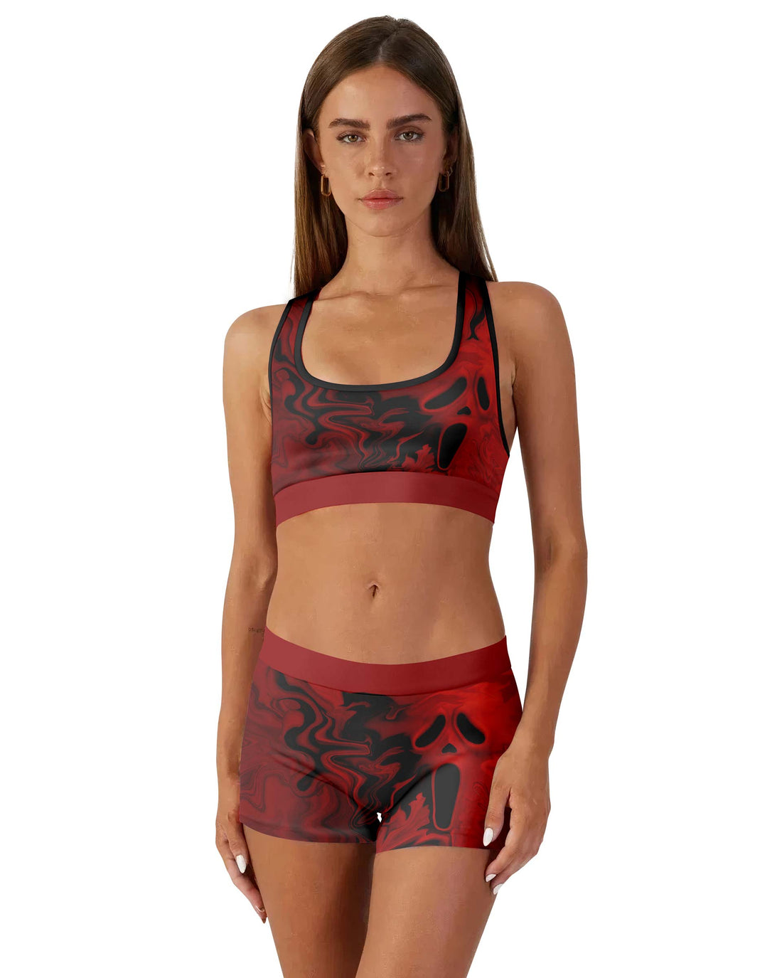 Red Ghostface Women's Workout Set