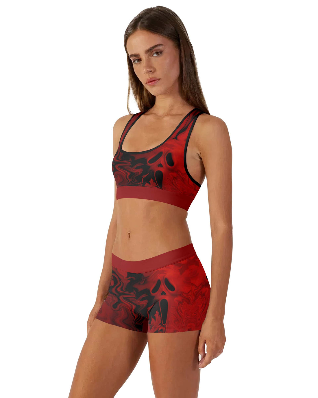 Red Ghostface Women's Workout Set