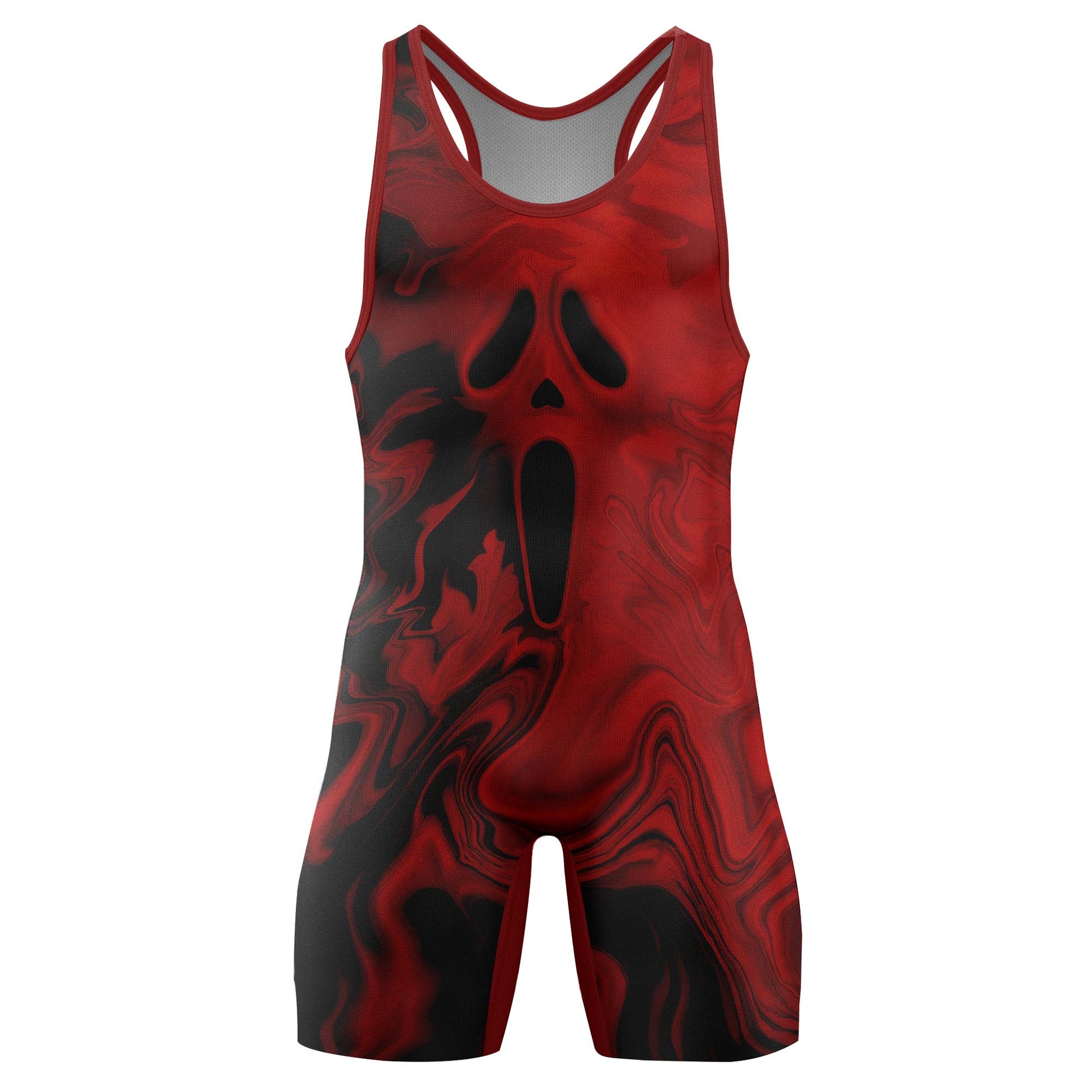 Red Ghostface Wrestling Singlet