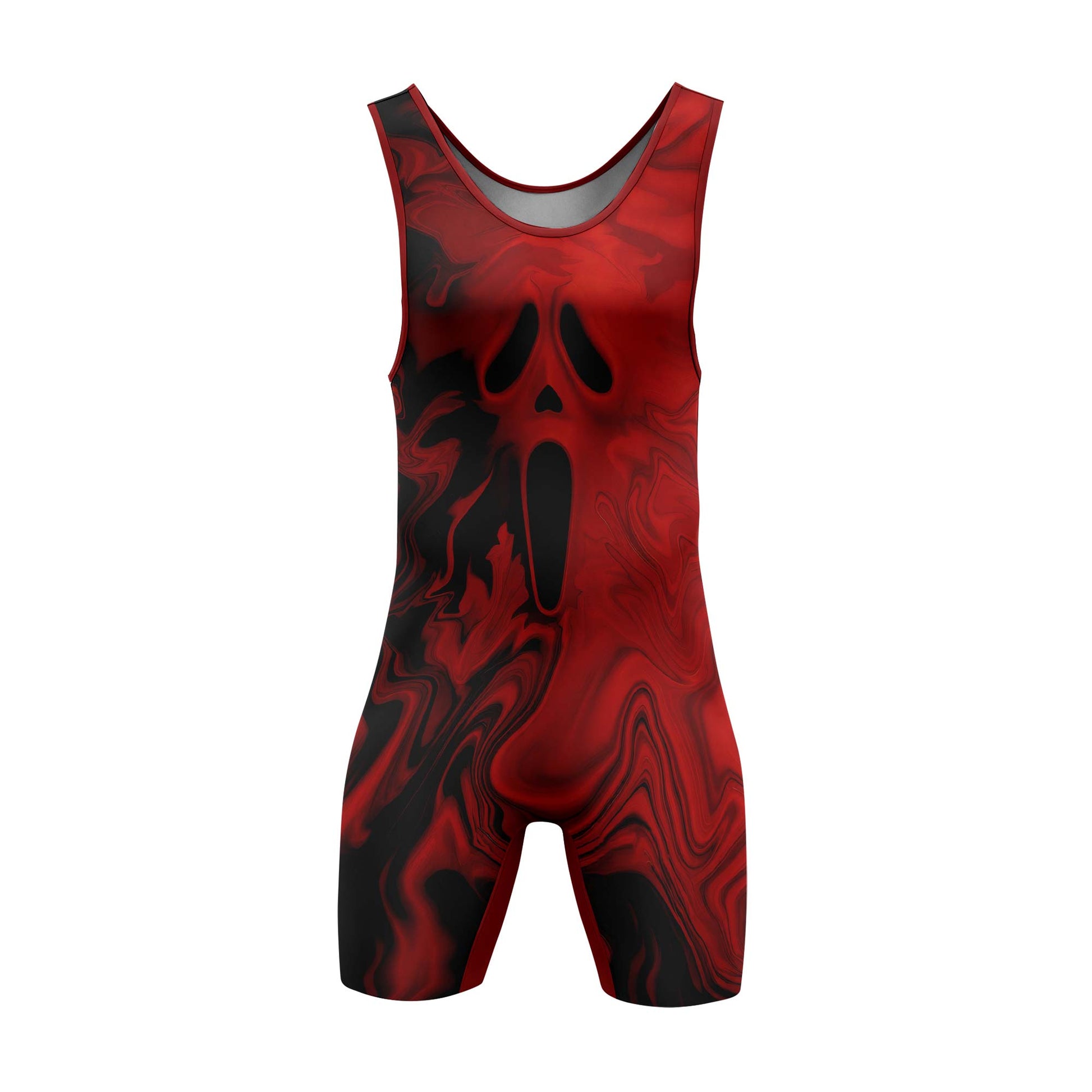 Red Ghostface Wrestling Singlet