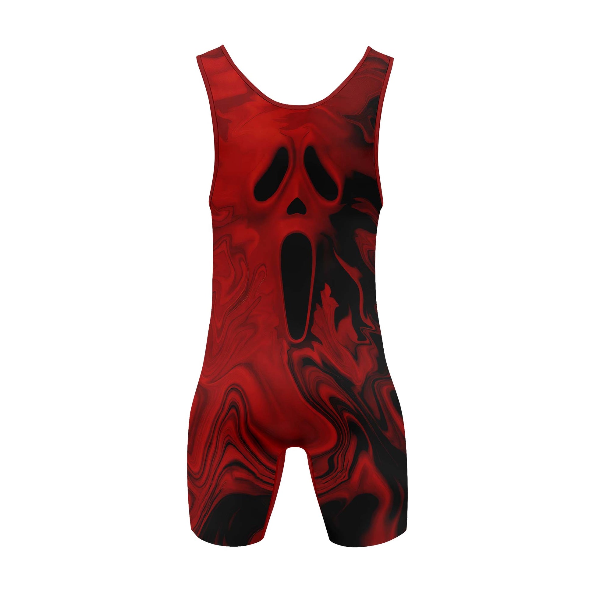 Red Ghostface Wrestling Singlet