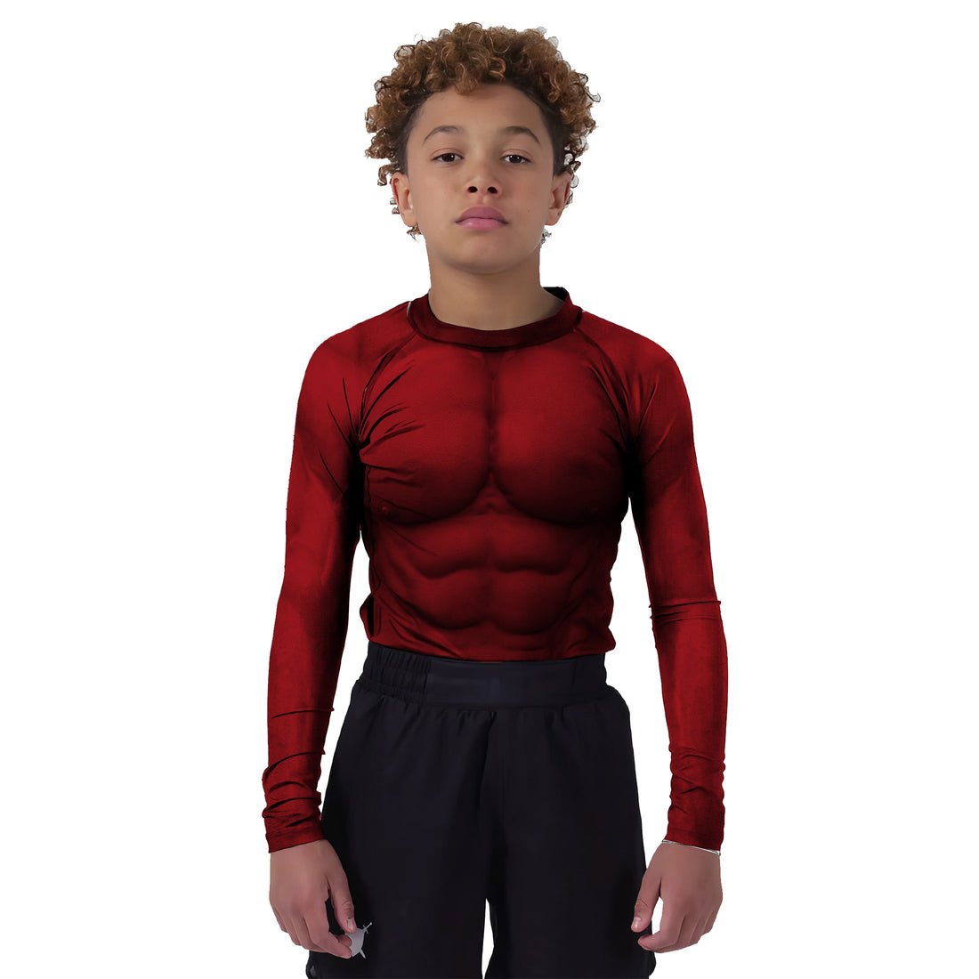 Red Hulk Cosplay Kids Rash Guard