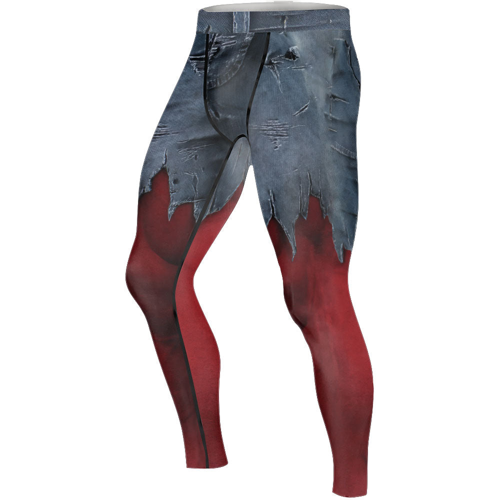 Red Hulk Cosplay Men's Compression Leggings