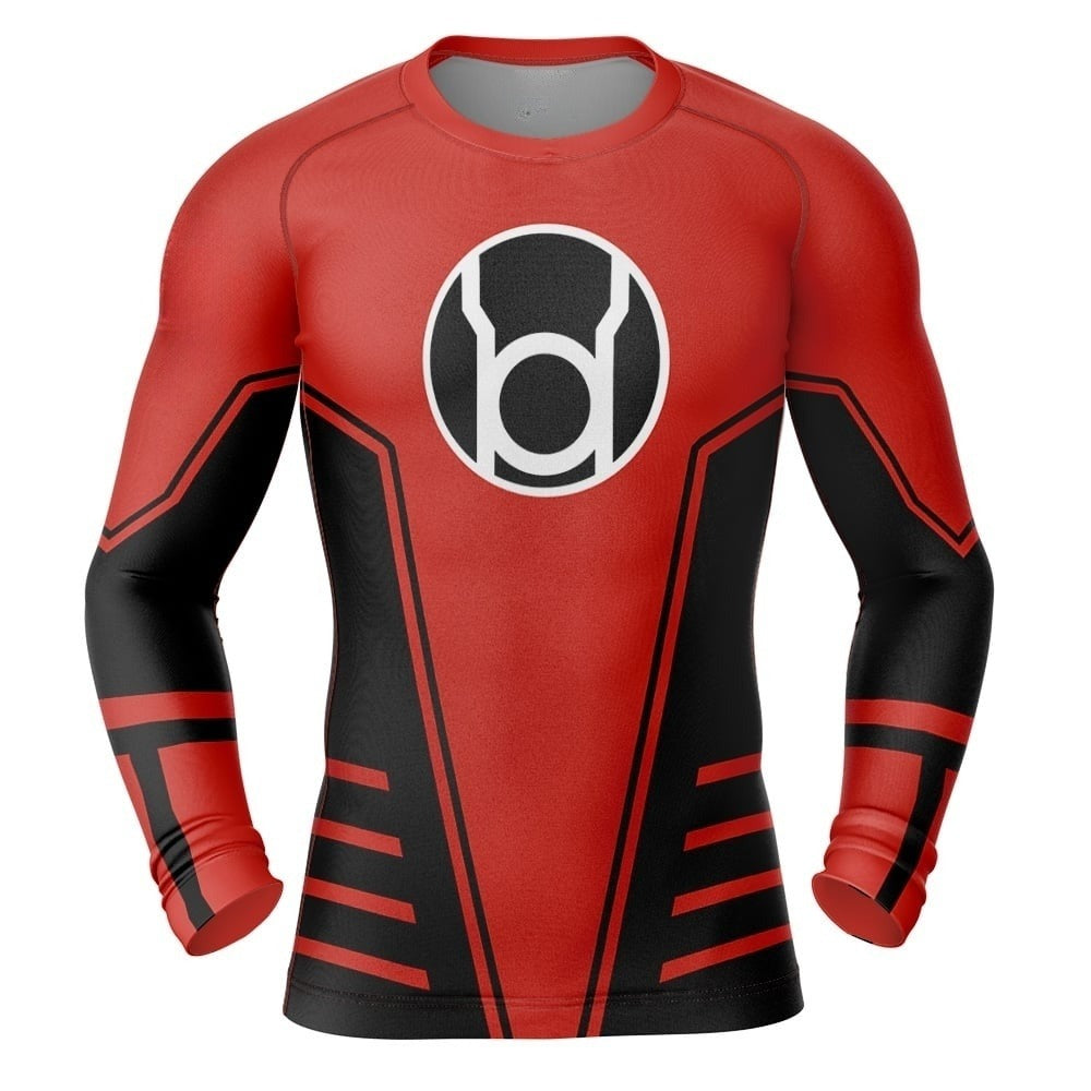 Red Lantern Cosplay Rash Guard