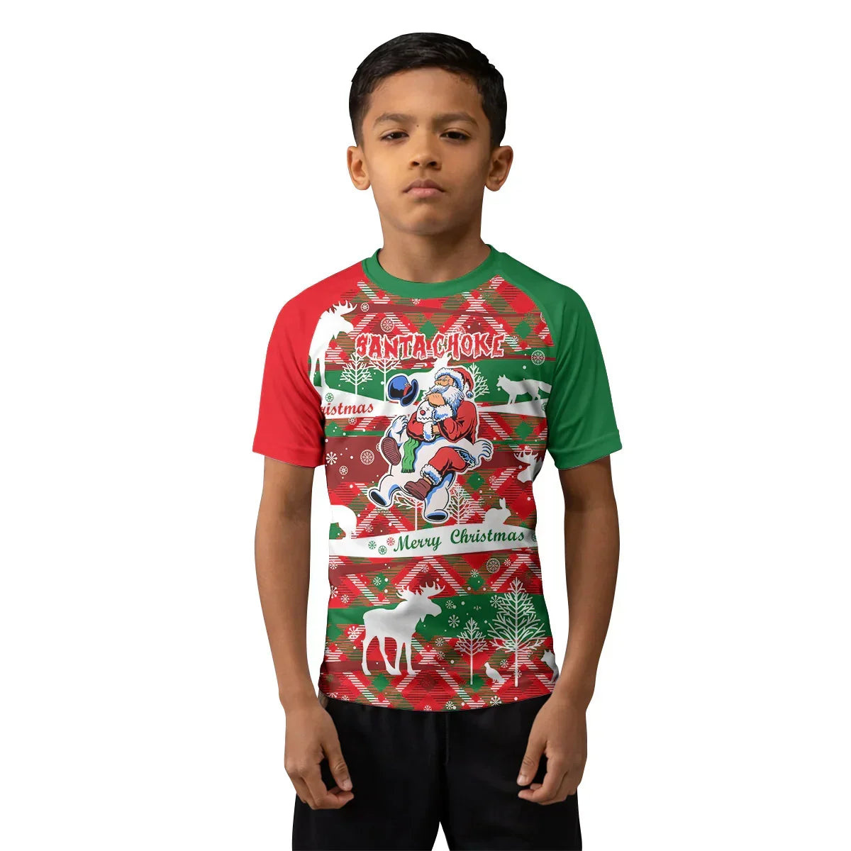 Santa Choke Kids Rash Guard
