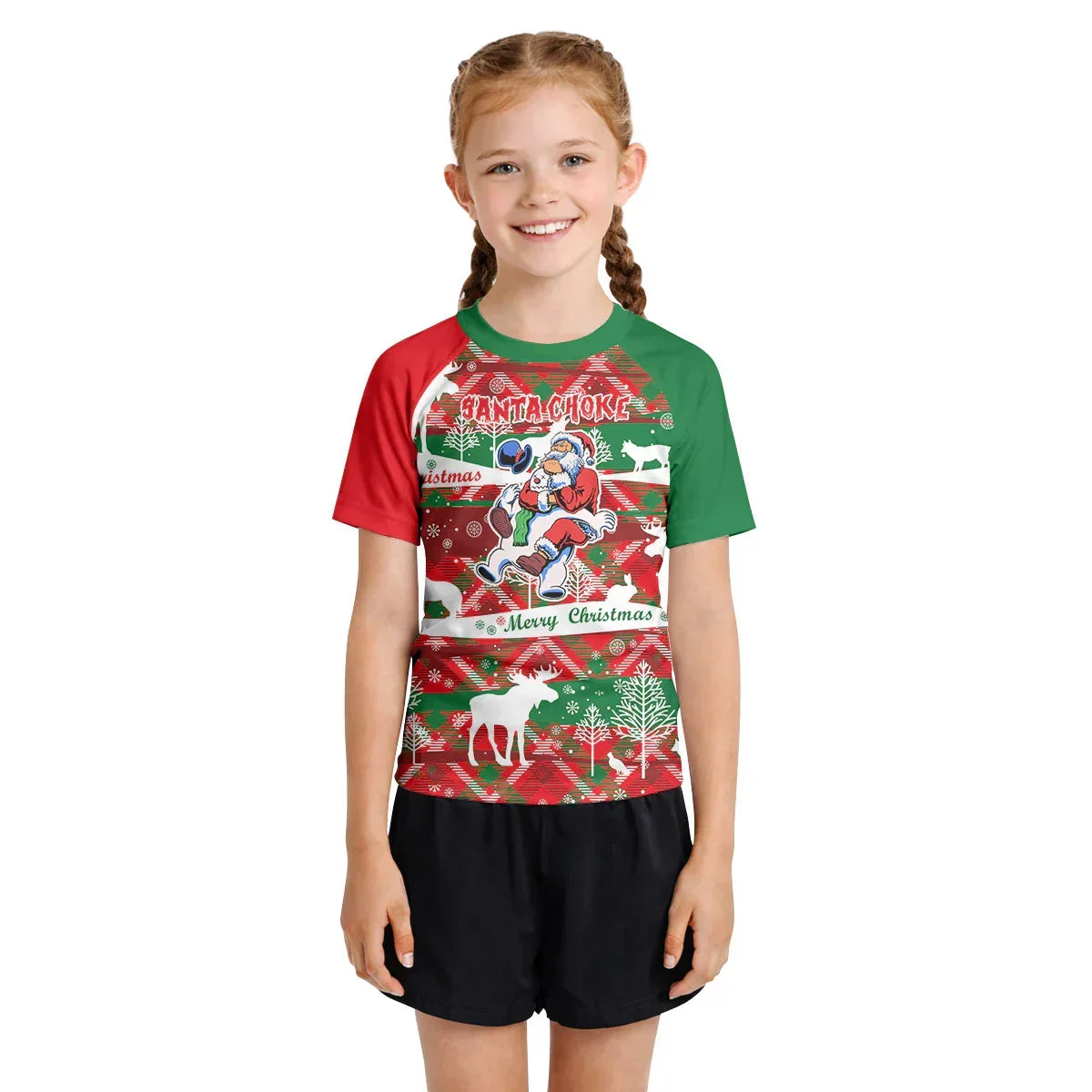 Santa Choke Kids Rash Guard