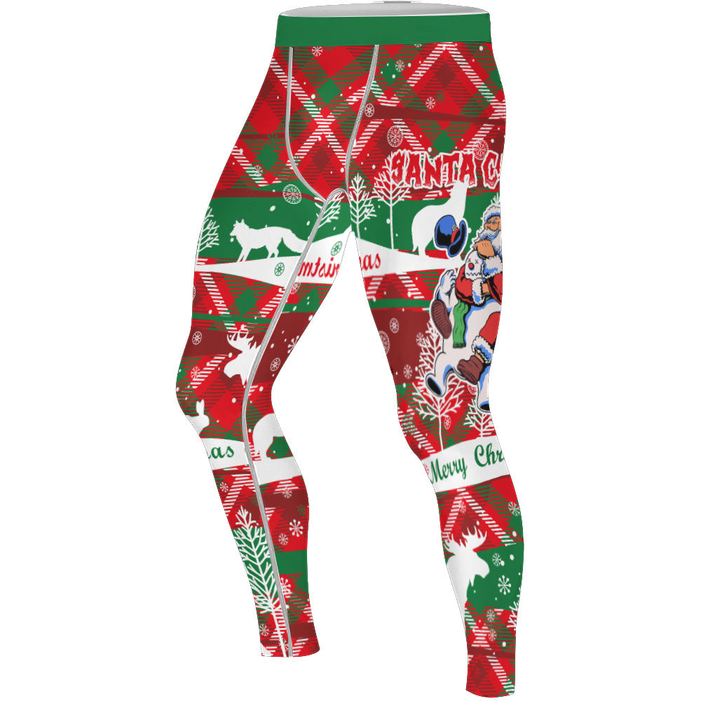 Santa Choke Men's Compression Leggings