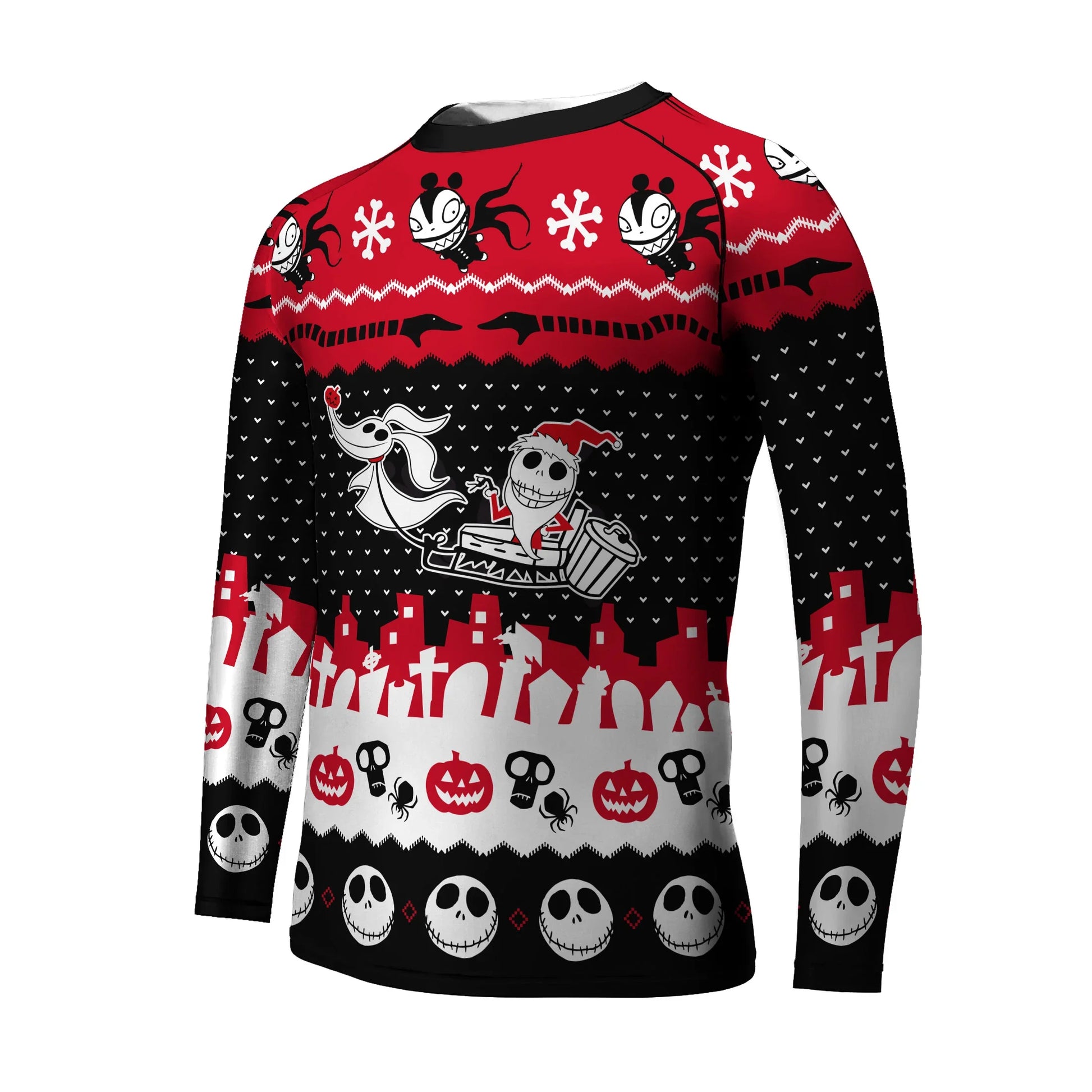 Santa Jack Skelington Kids Rash Guard