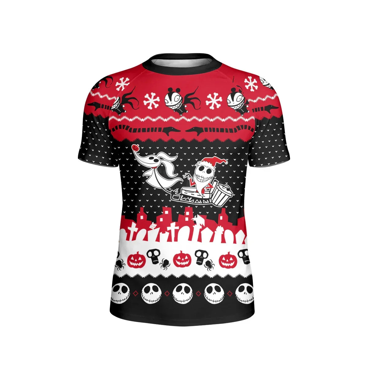 Santa Jack Skelington Kids Rash Guard