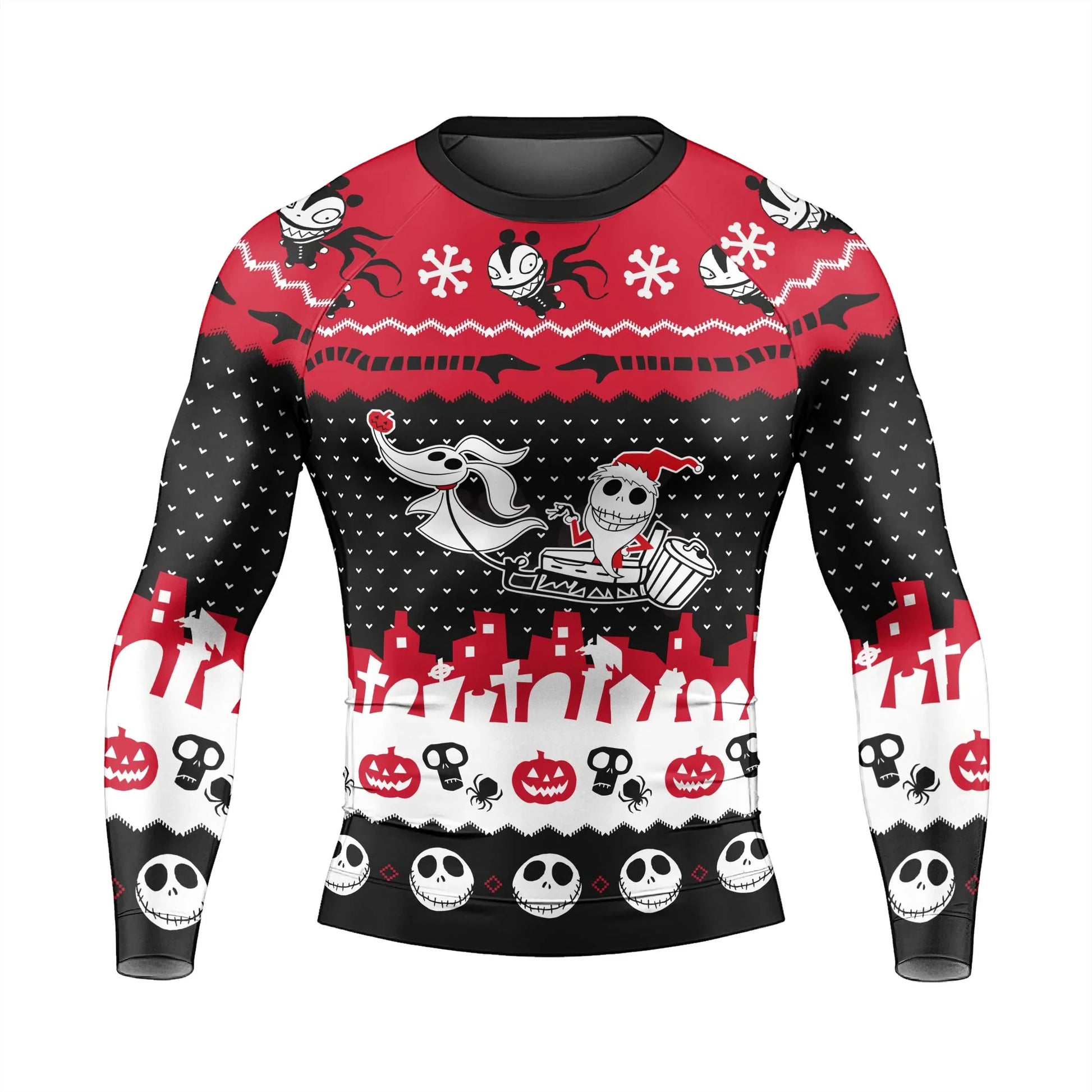 Santa Jack Skelington Rash Guard