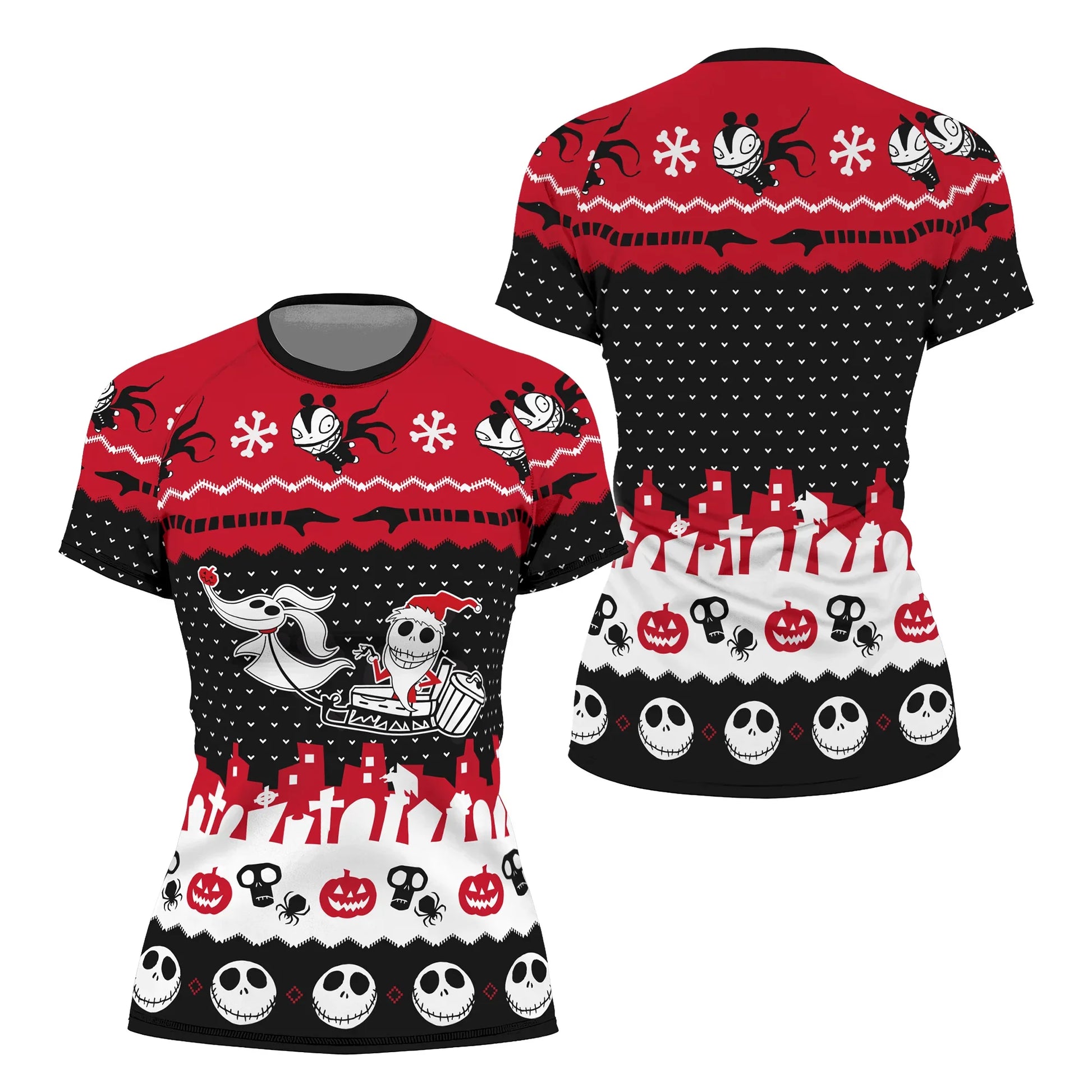 Santa Jack Skelington Rash Guard