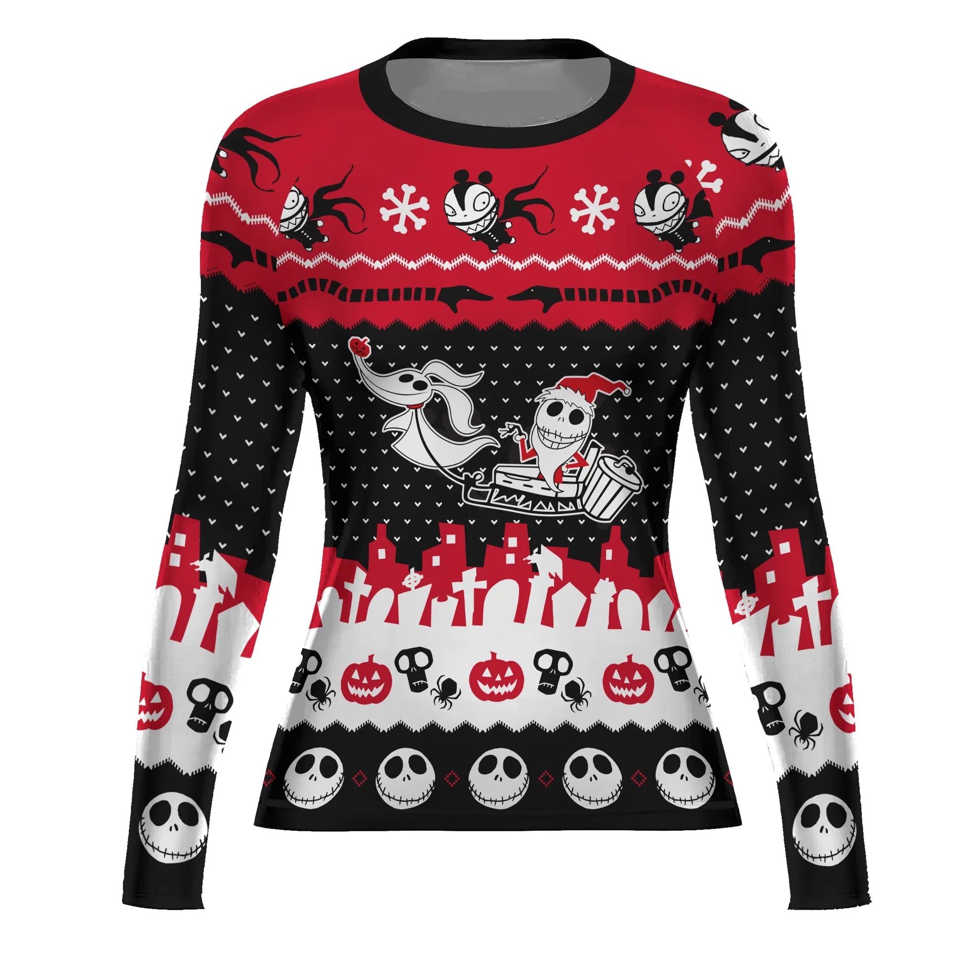 Santa Jack Skelington Rash Guard