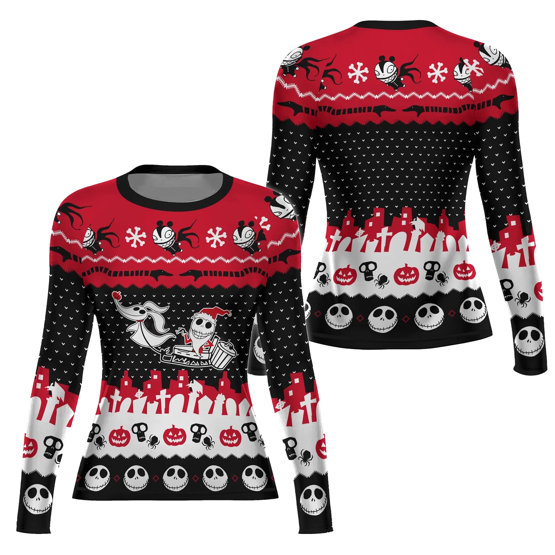 Santa Jack Skelington Rash Guard