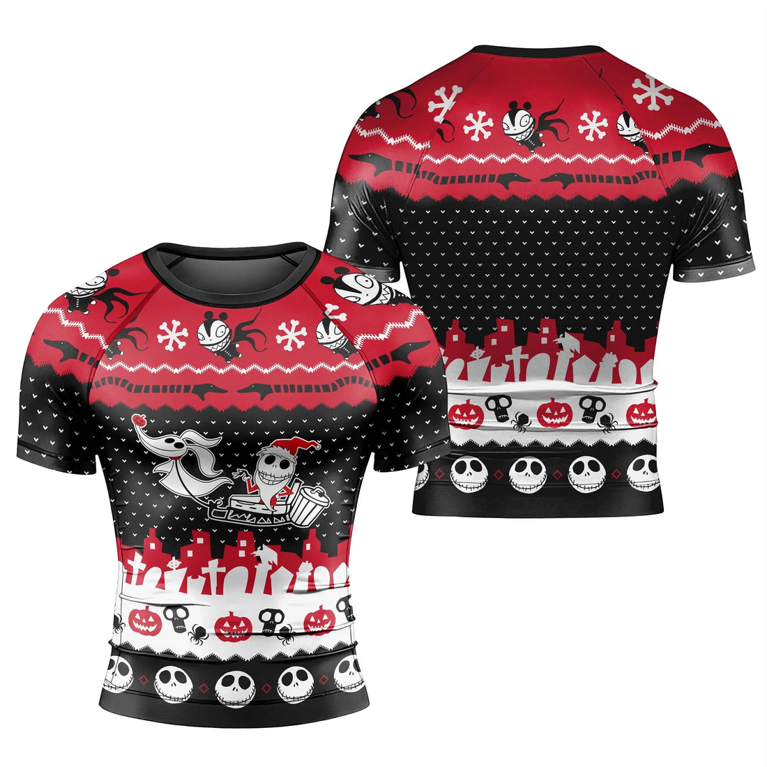 Santa Jack Skelington Rash Guard