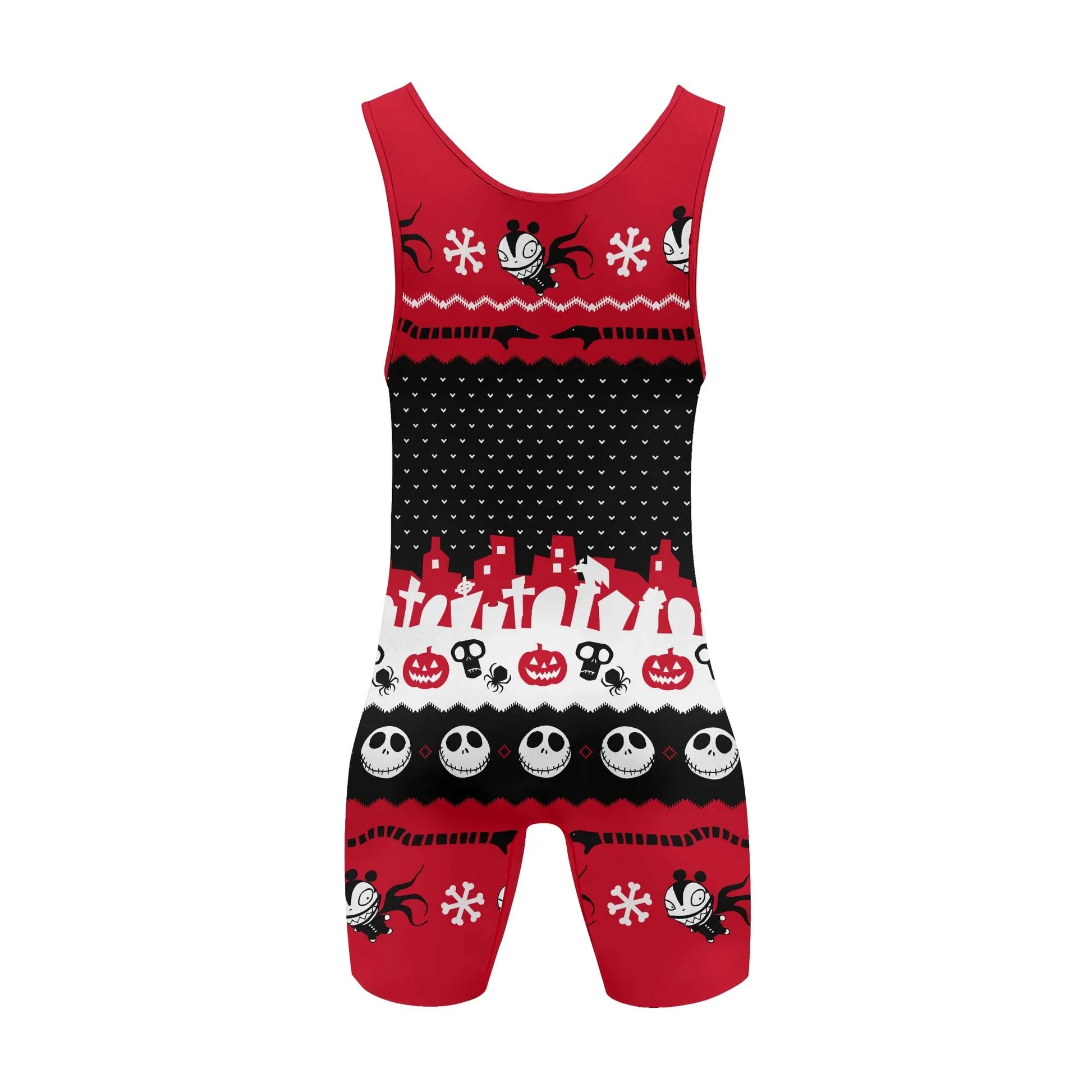 Santa Jack Skelington Wrestling Singlet