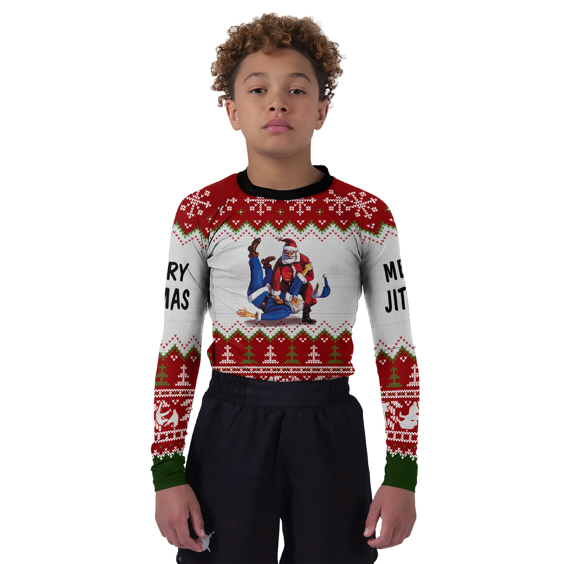 Santa Merry Jitmas Kids Rash Guard