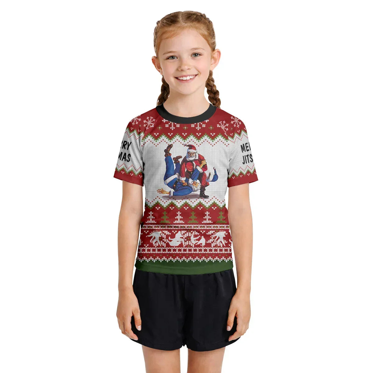 Santa Merry Jitmas Kids Rash Guard
