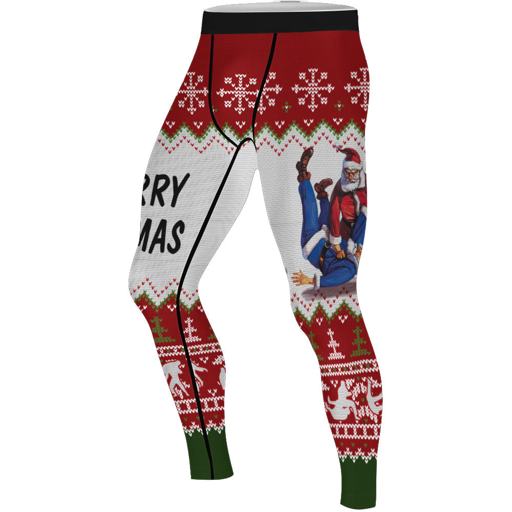 Santa Merry Jitmas Men's Compression Leggings