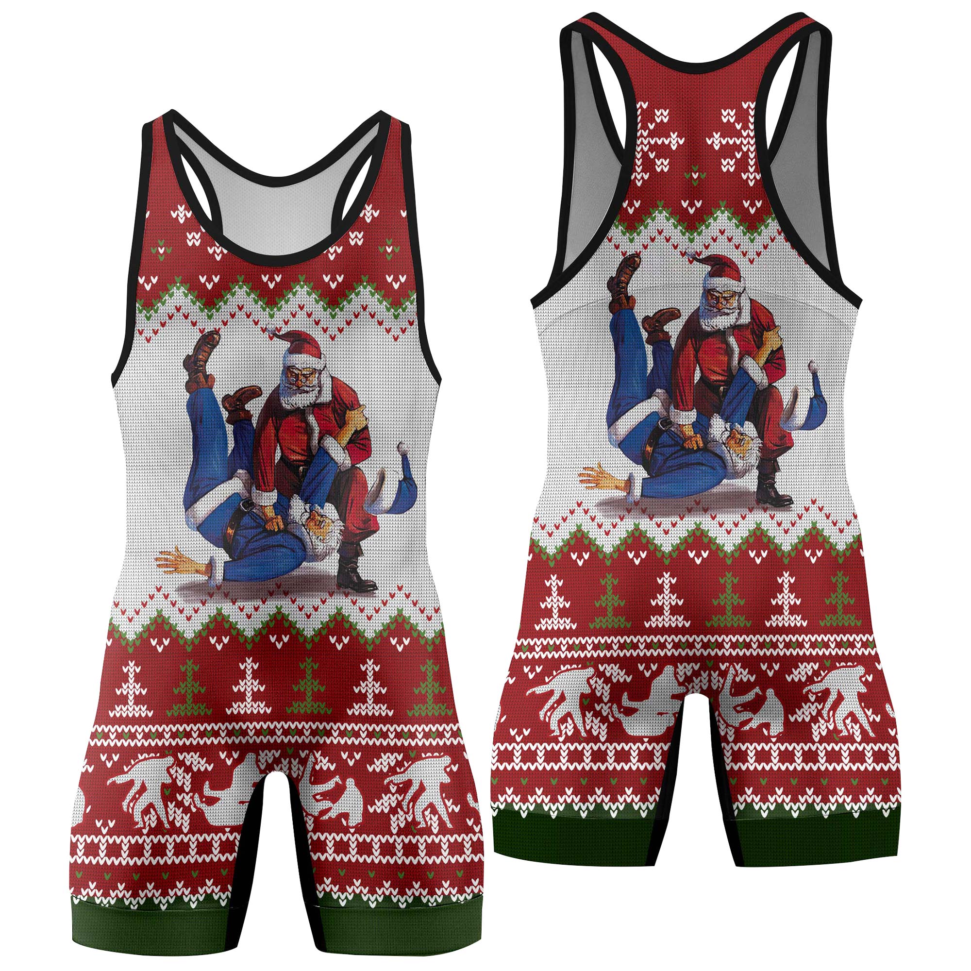 Santa Merry Jitmas Wrestling Singlet Wrestling Singlet