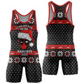Santa Pool Christmas Wrestling Singlet