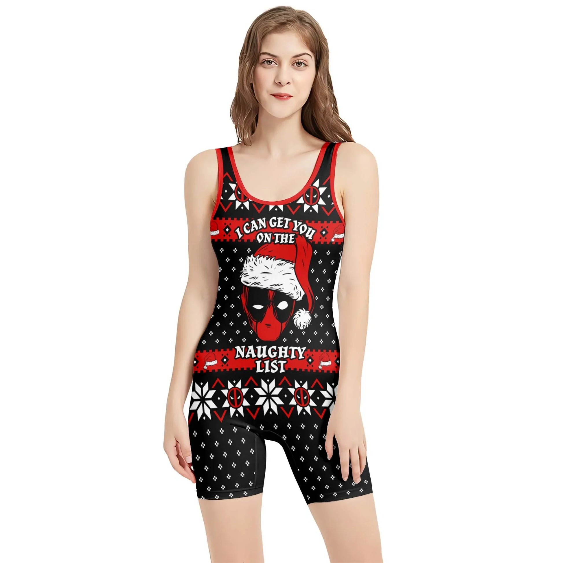 Santa Pool Christmas Wrestling Singlet