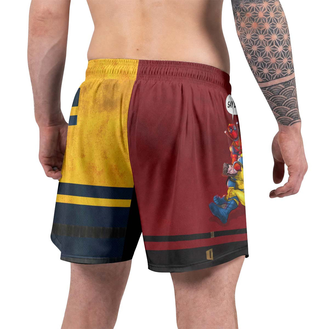 Say Uncle Deadpool And Wolverine Grappling Shorts