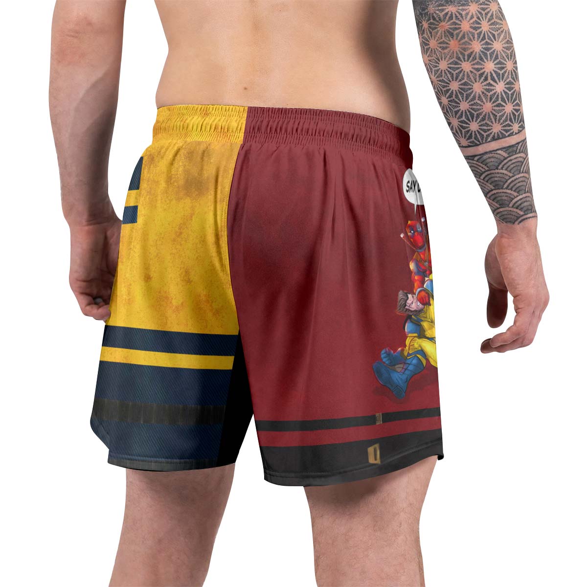 Say Uncle Deadpool And Wolverine Grappling Shorts