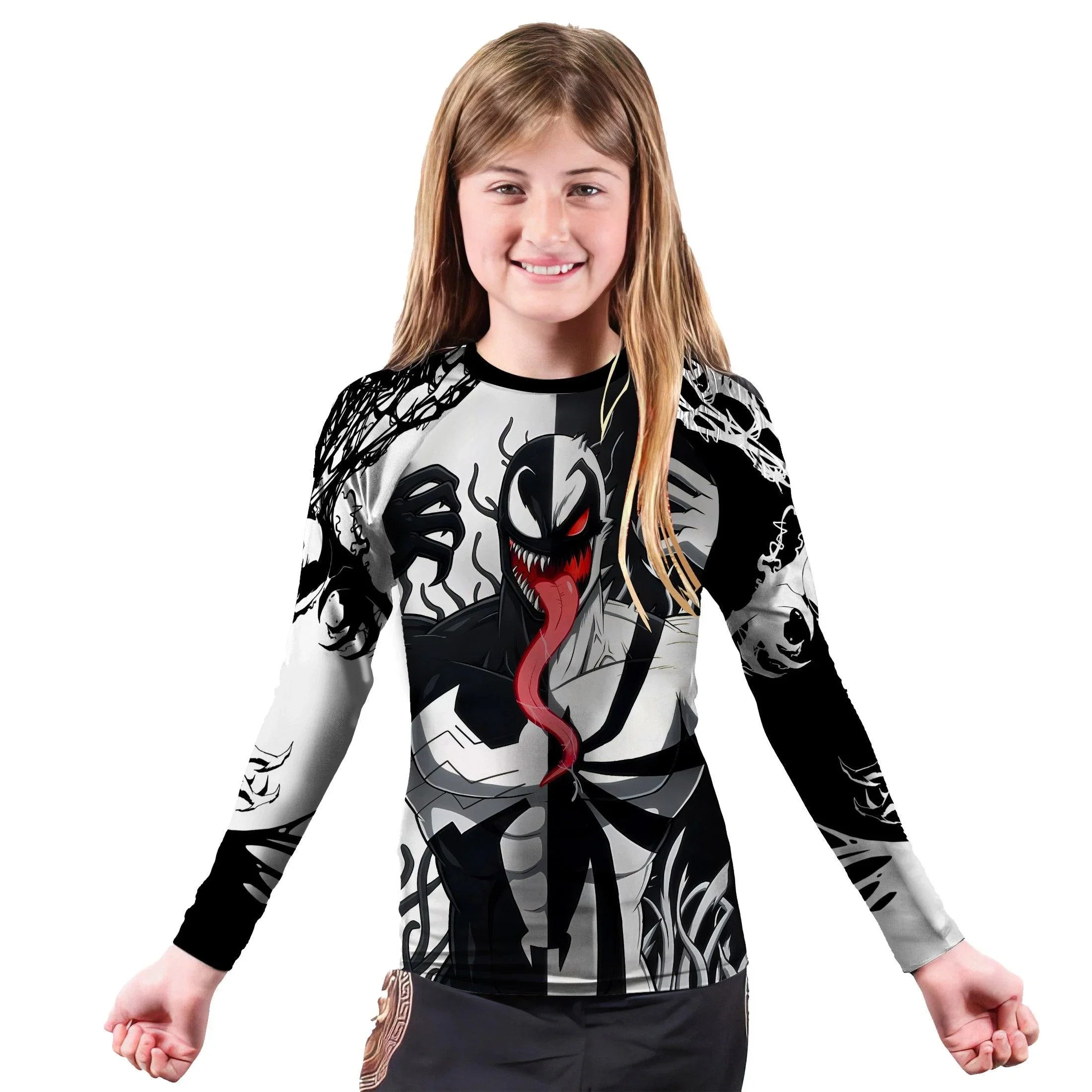 Spider Man 2 Venom And Anti Venom Kids Rash Guard