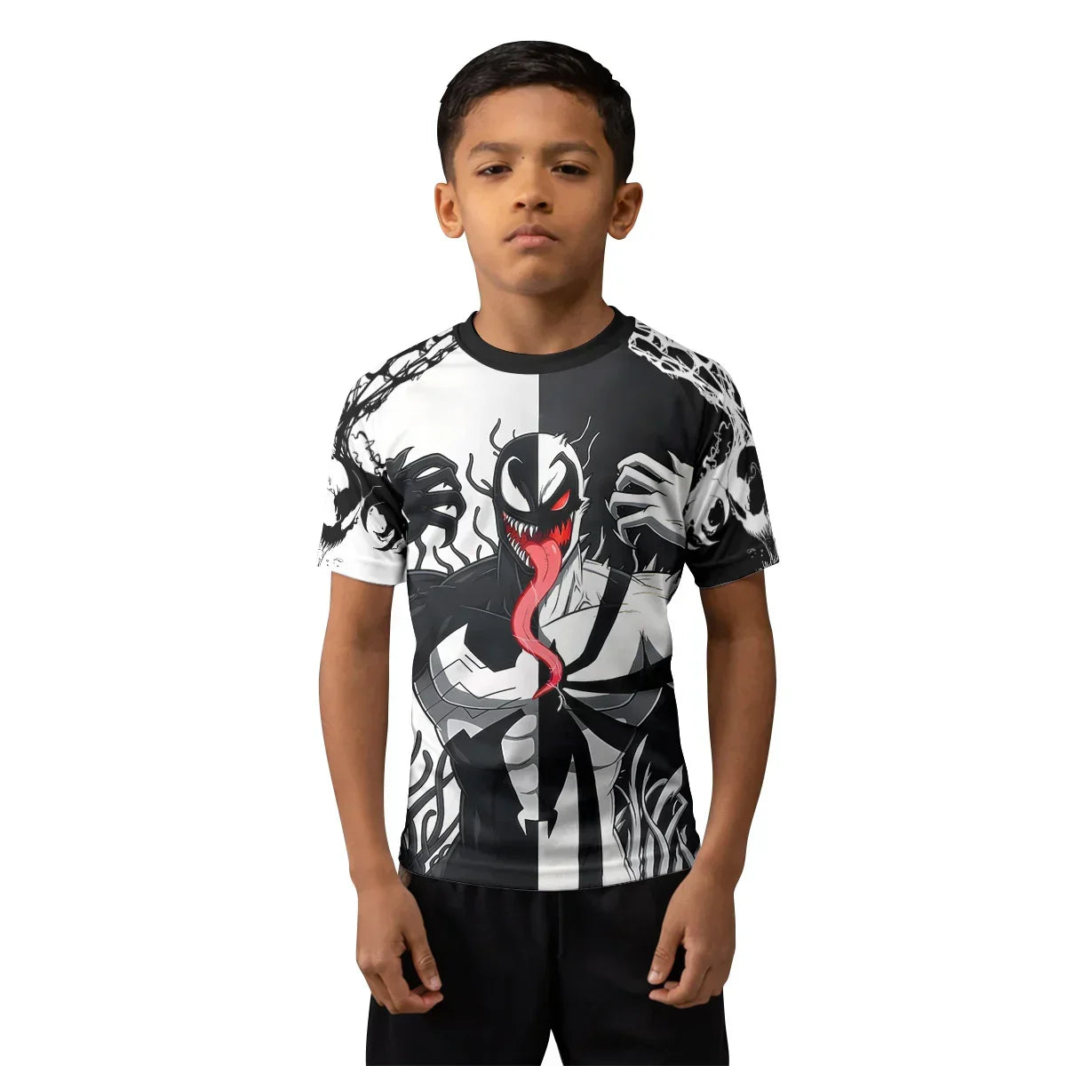 Spider Man 2 Venom And Anti Venom Kids Rash Guard