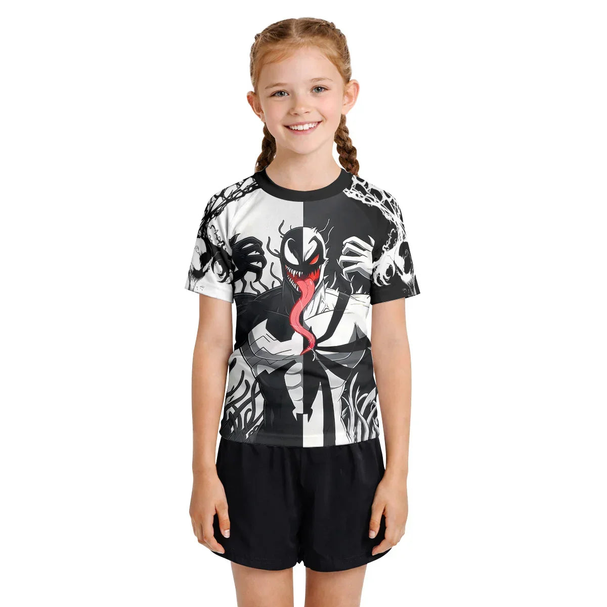 Spider Man 2 Venom And Anti Venom Kids Rash Guard
