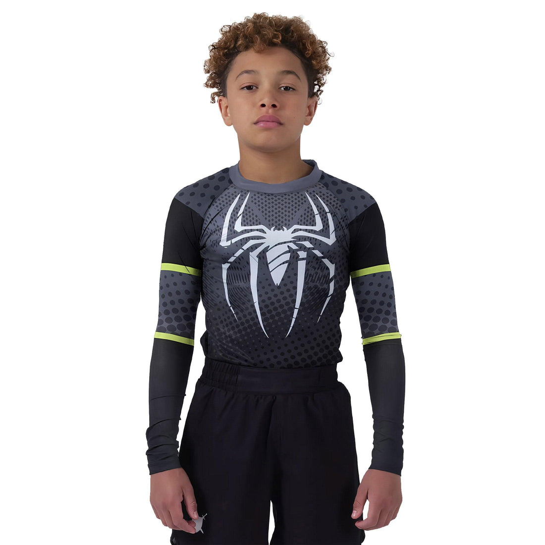 Spider Man Black Kids Rash Guard