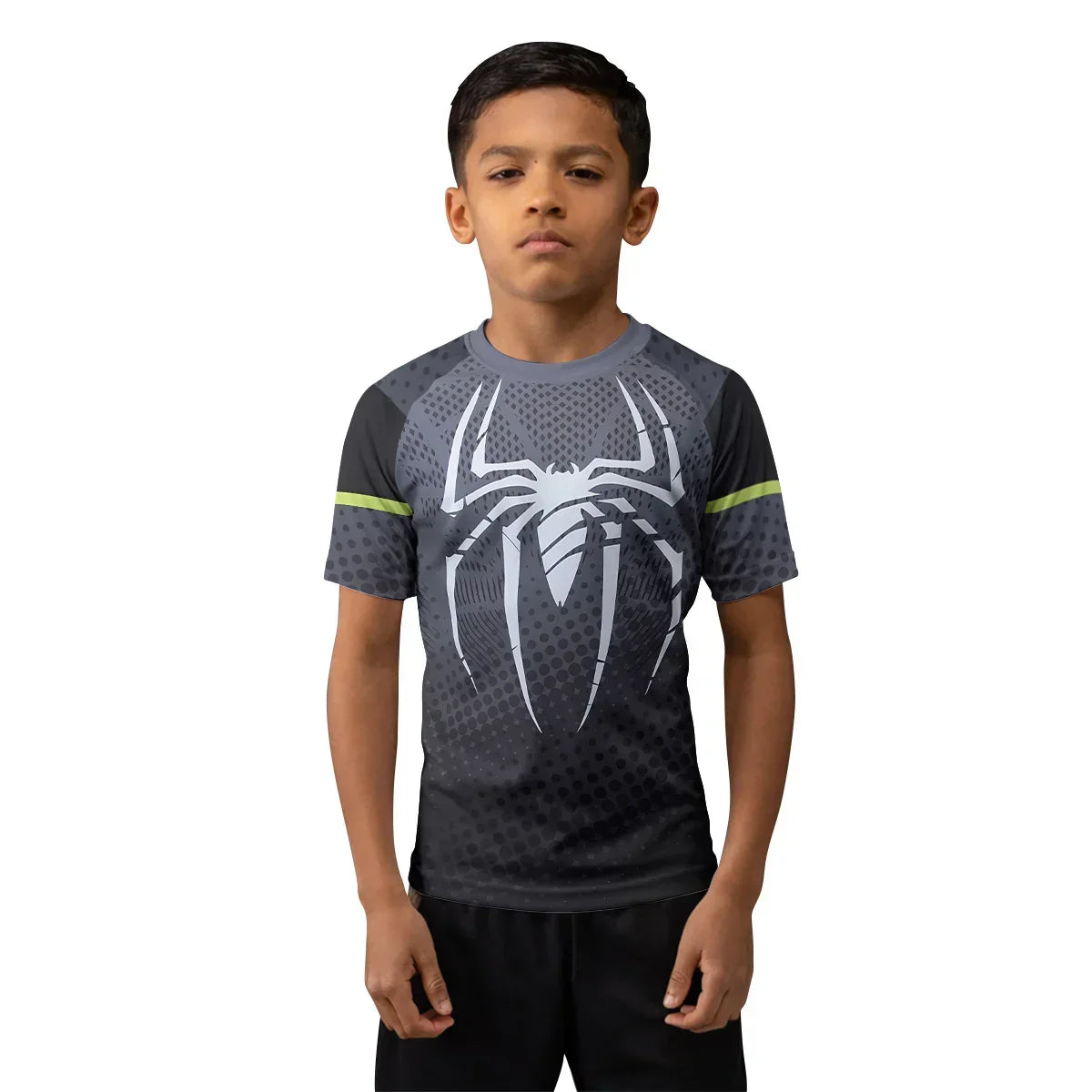 Spider Man Black Kids Rash Guard