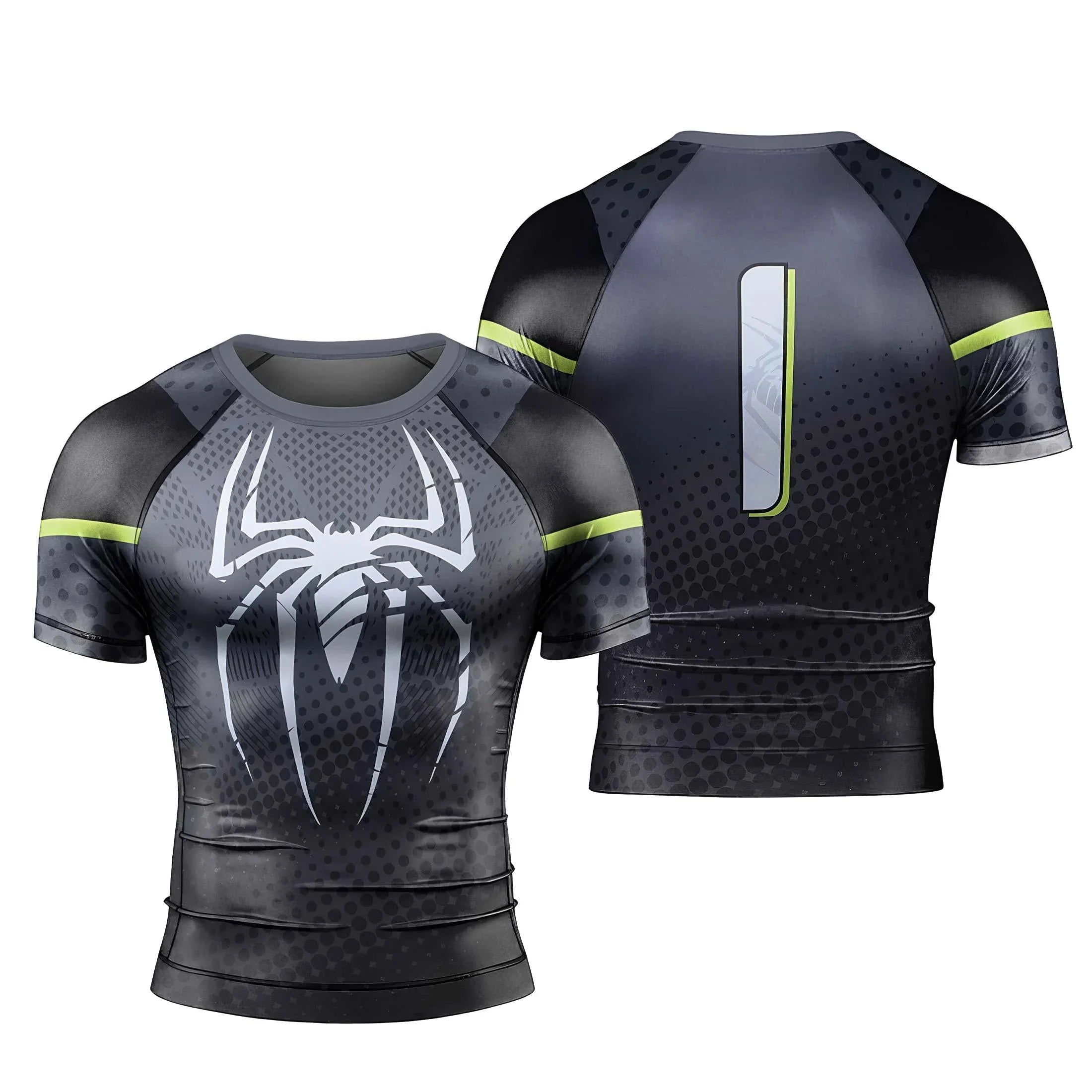 Spider Man Black Rash Guard for MMA, BJJ, Fitness
