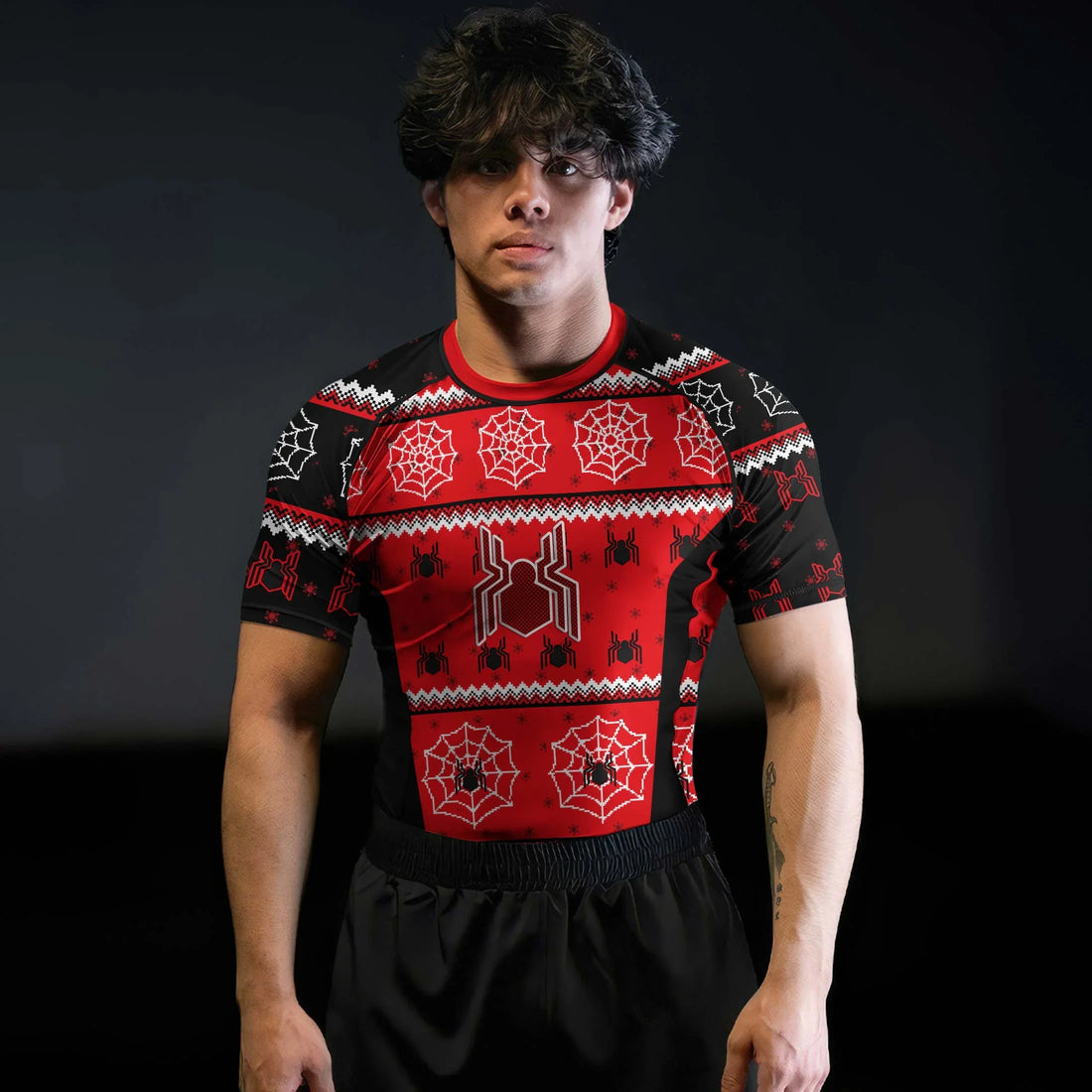 Spider Man Christmas Techsuit Rash Guard
