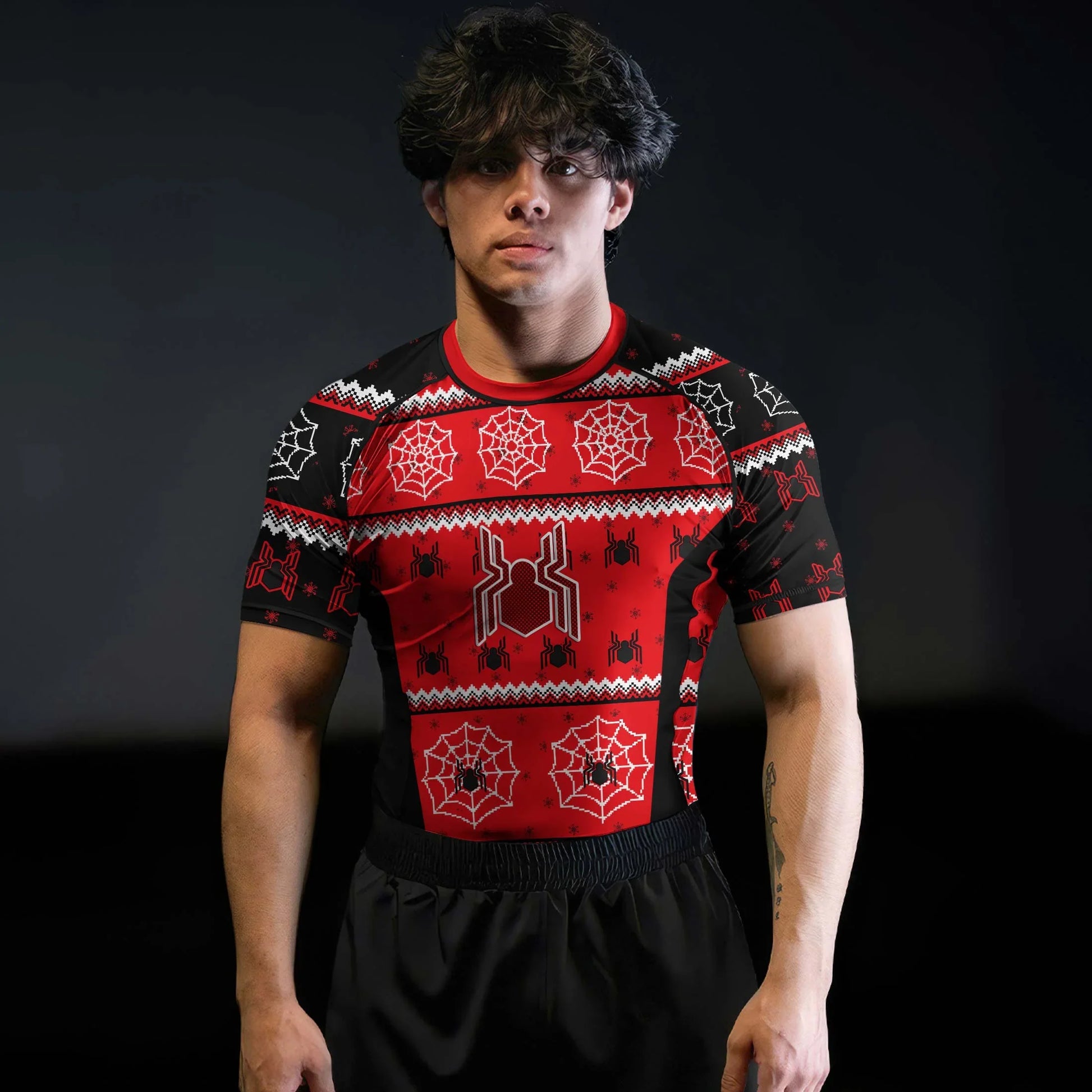 Spider Man Christmas Techsuit Rash Guard