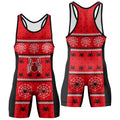 Spider Man Christmas Techsuit Wrestling Singlet