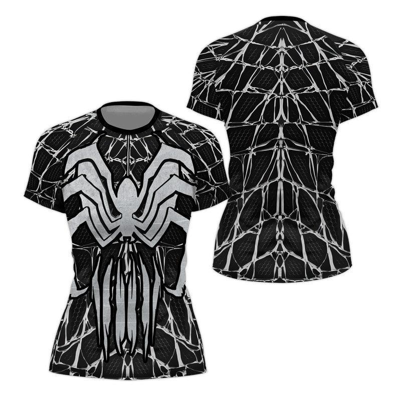 Spider Web Rash Guard Spider Man Venom Rash Guard - Athletic Performance