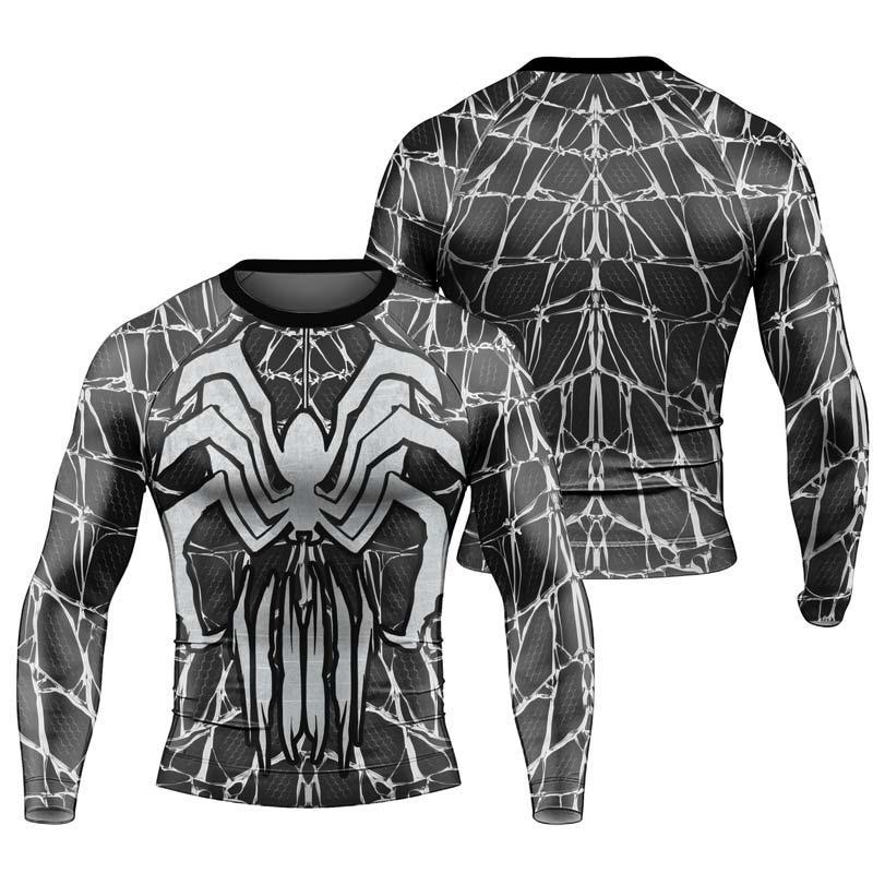 Spider Web Rash Guard Spider Man Venom Rash Guard - Athletic Performance