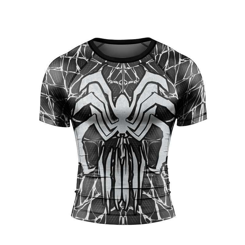 Spider Web Rash Guard Spider Man Venom Rash Guard - Athletic Performance