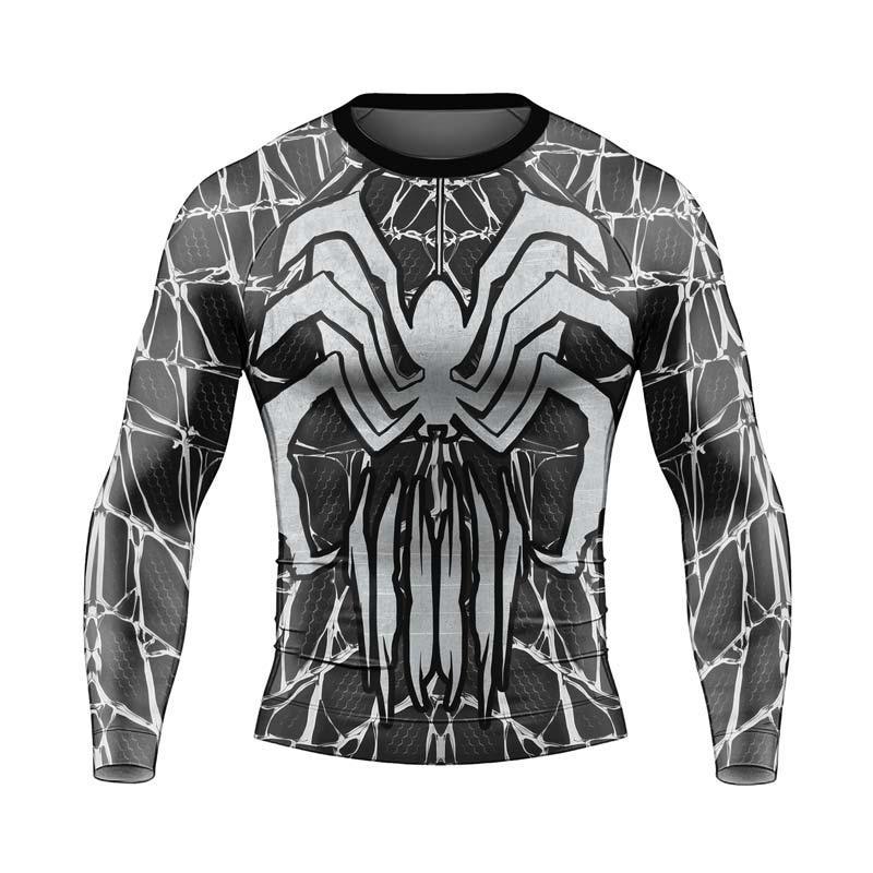 Spider Web Rash Guard Spider Man Venom Rash Guard - Athletic Performance