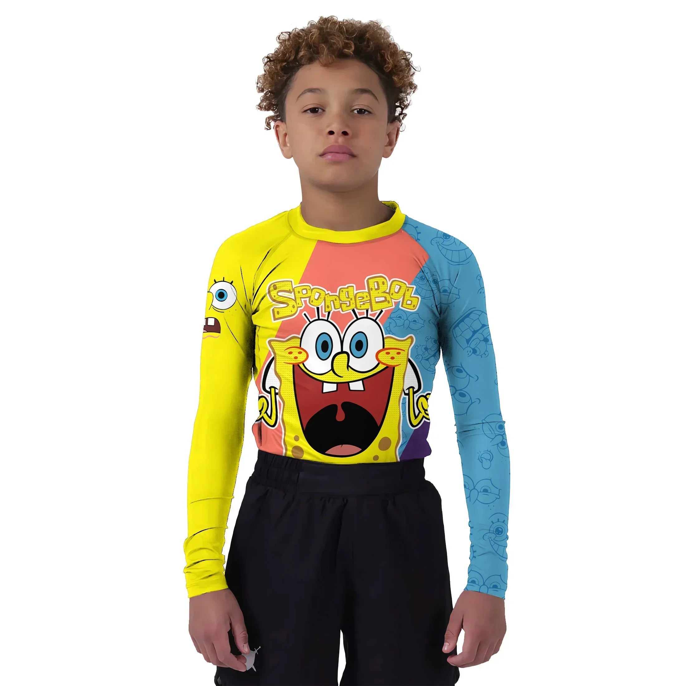 SpongeBob Happy Fighter Kids Rash Guard | Kids Rash Guard