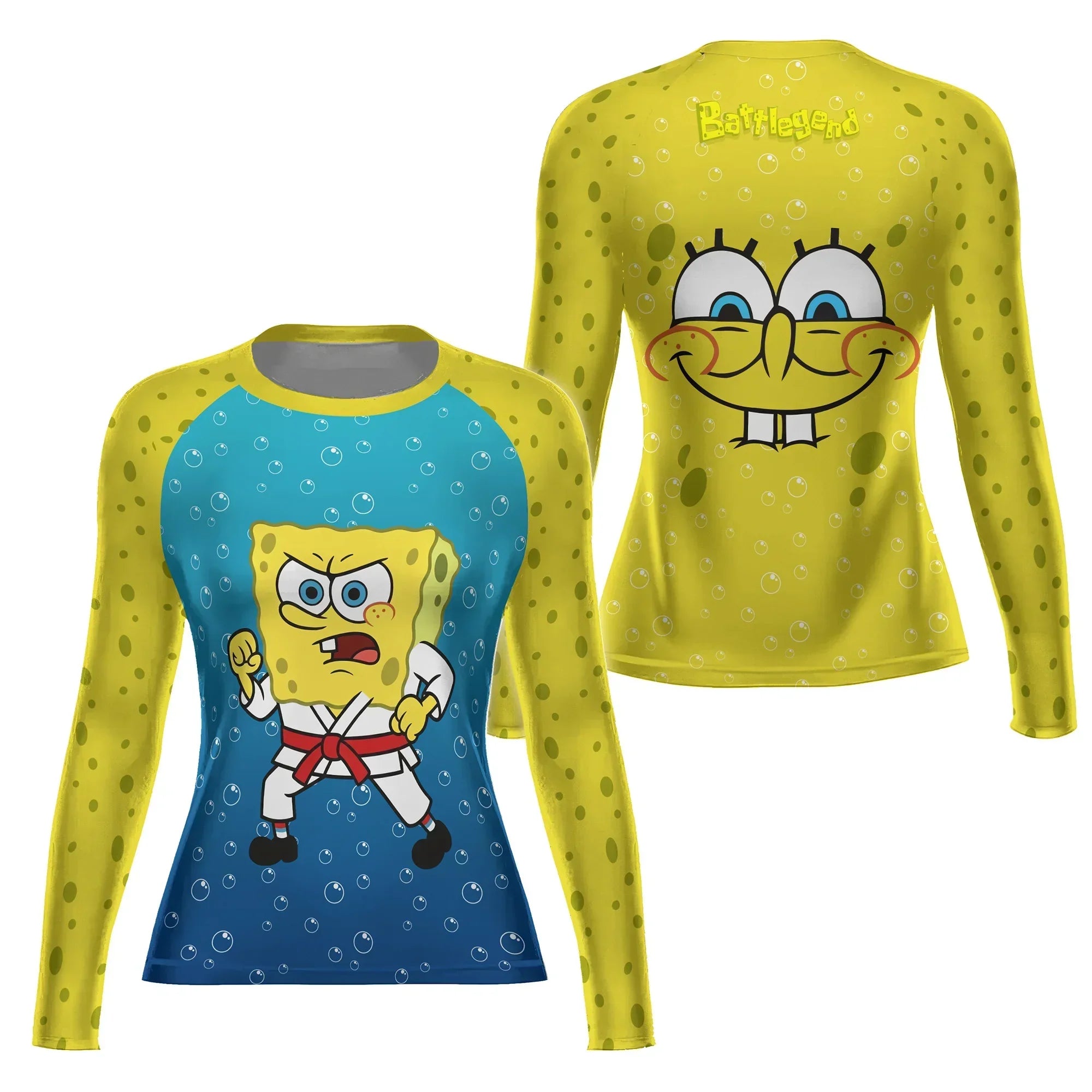SpongeBob Sea Warrior Rash Guard for MMA & Jiu-Jitsu Athletes