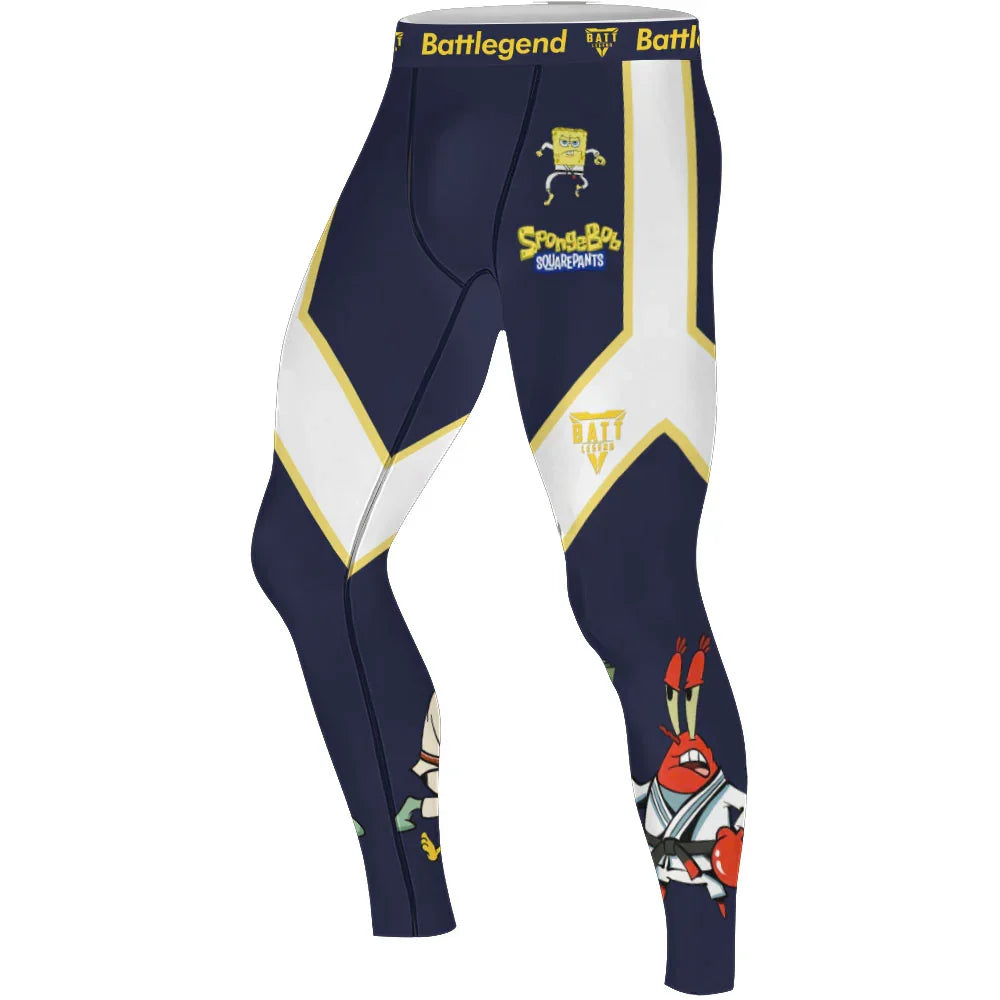 SpongeBob SquarePants Jiu Jitsu Men's Compression Leggings