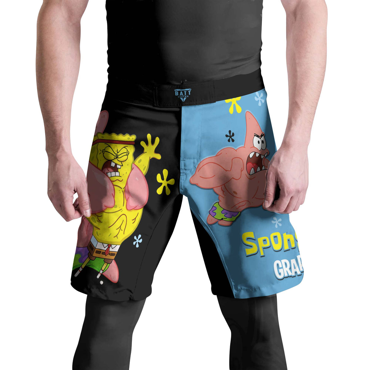 SpongeBob Versus Patrick Fight Shorts | Durable MMA Fight Shorts