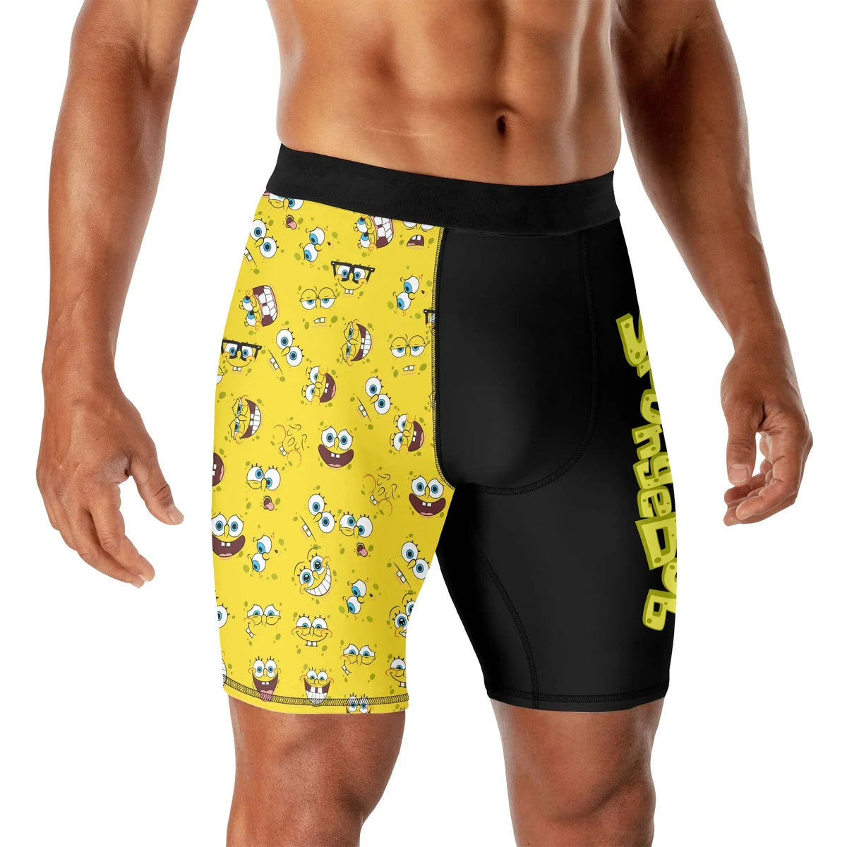 Spongebob Jiu Jitsu Compression Shorts | Athletic Compression Shorts