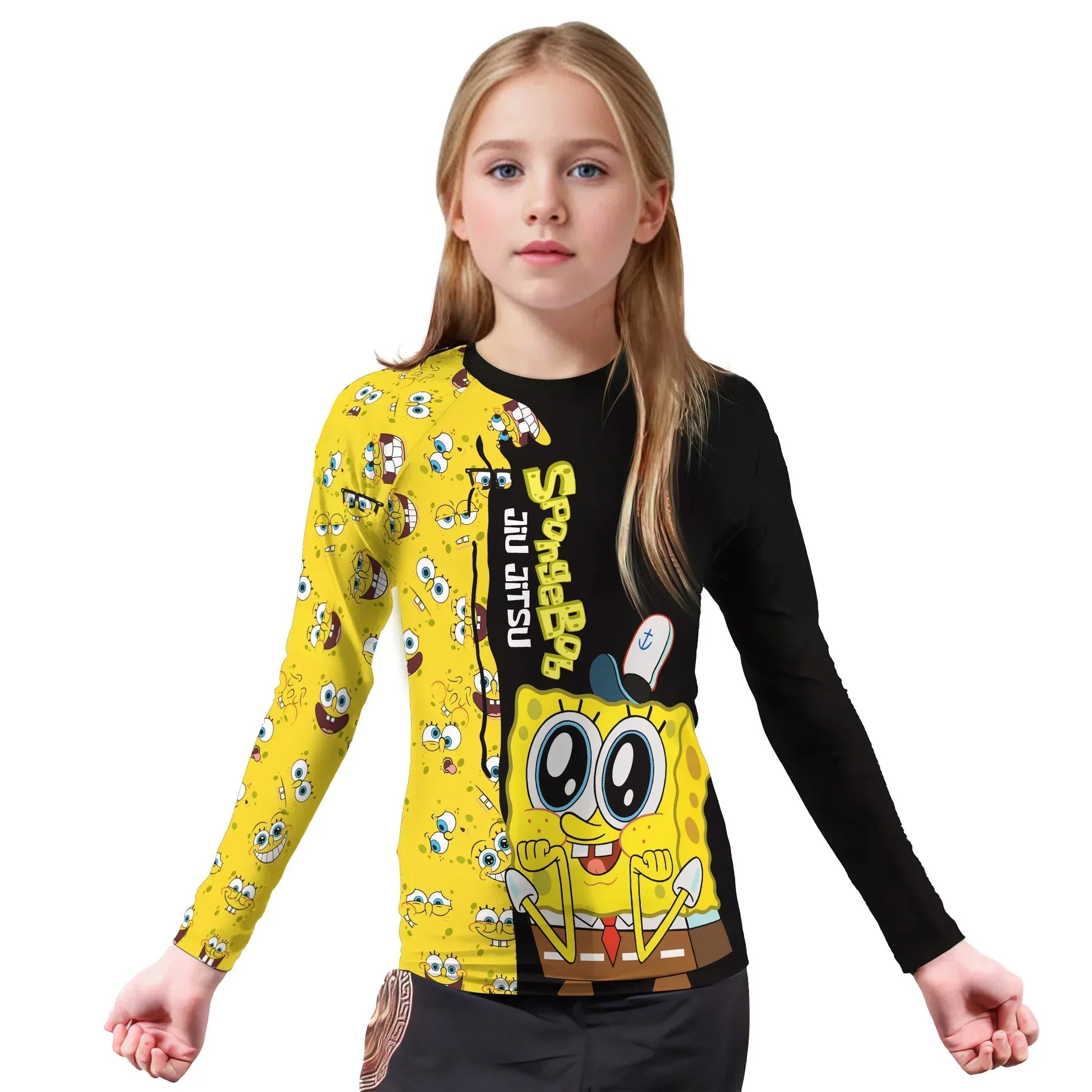 Spongebob Jiu Jitsu Kids Rash Guard