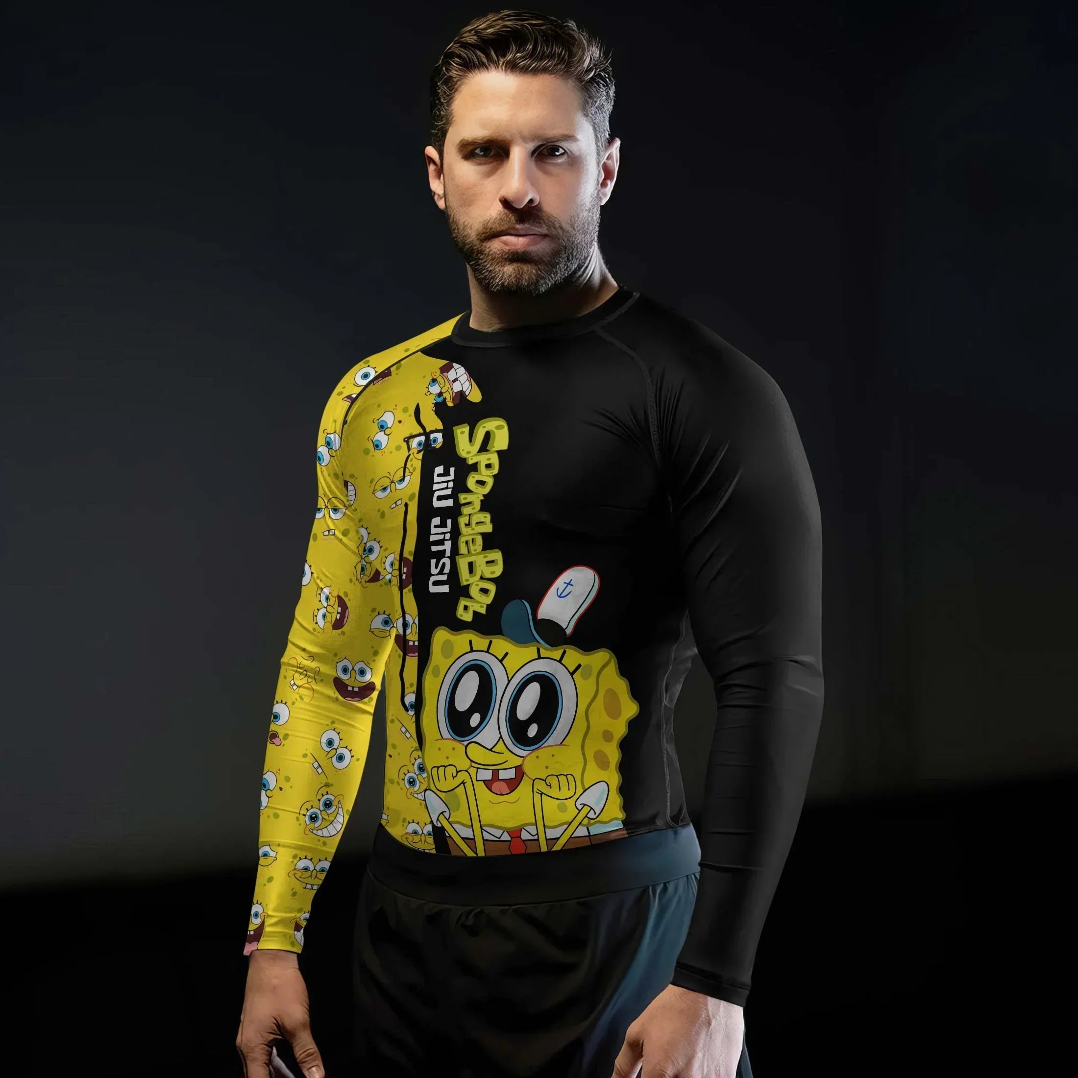 Spongebob Jiu Jitsu Rash Guard | Athletic Rash Guard Design